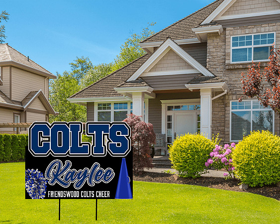 COLTS CHEER IN YARD
