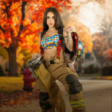 FEMALE 2 BURNING CAR