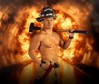 MALE IN FIRE TUNNEL