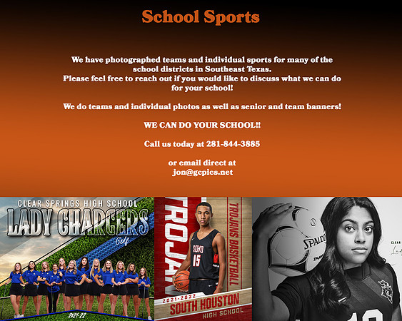 school sports page 1 info