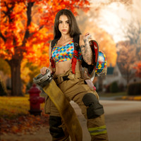 FEMALE 2 BURNING CAR