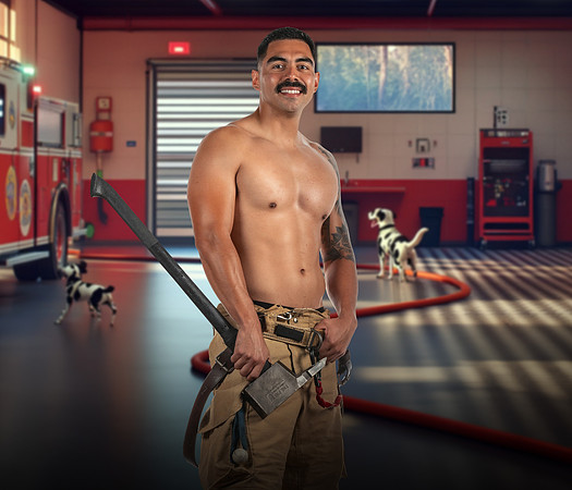 MALE FIRE HOUSE WITH DOGS