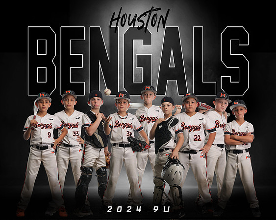 HOUSTON BENGALS TEAM PHOTO 9U